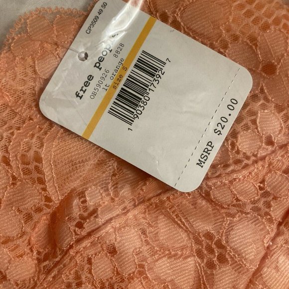 Free People Galloon Lace Halter Bra Lite Orange XS - Picture 7 of 10